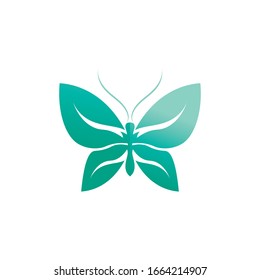 Vector Butterfly conceptual simple colorful icon 