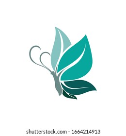 Vector Butterfly conceptual simple colorful icon Logo Vector Animal