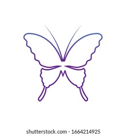 Vector Butterfly conceptual simple colorful icon 