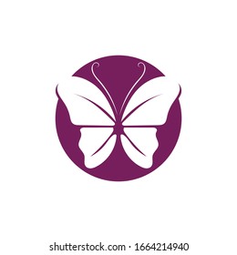 Vector Butterfly conceptual simple colorful icon Logo Vector Animal