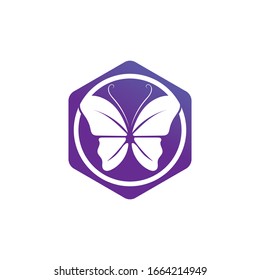 Vector Butterfly conceptual simple colorful icon 
