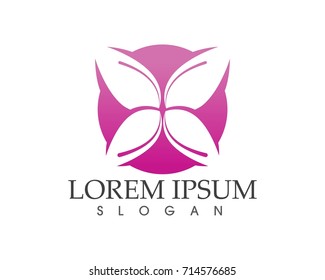 Vector - Butterfly conceptual simple, colorful icon. Logo. Vector illustration