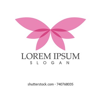 Vector - Butterfly conceptual simple, colorful icon. Logo. Vector illustration
