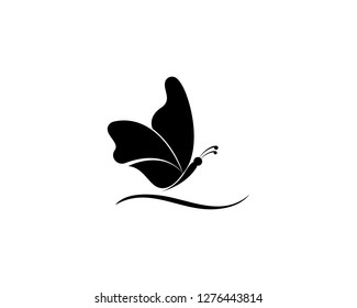 Vector - Butterfly conceptual simple icon. Logo. Vector illustration