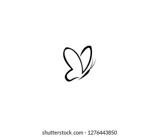 Vector - Butterfly conceptual simple icon. Logo. Vector illustration