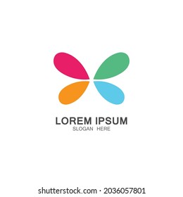 Vector - Icono conceptual simple de mariposa. Logotipo. Ilustración del vector
