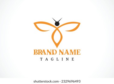 Vector - Butterfly conceptual simple icon. Logo. Vector illustration