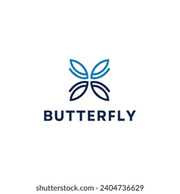 Vector - Butterfly conceptual simple icon. Logo. Vector illustration