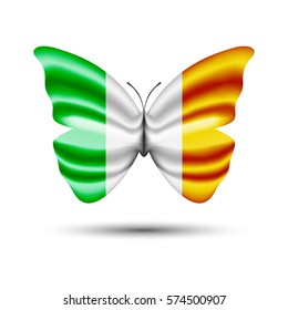 vector butterfly flag of ireland