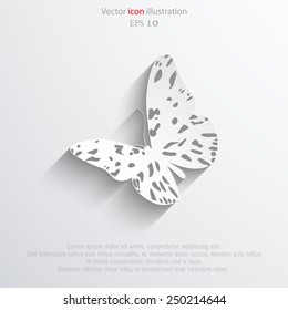 Vector butterfly flat icon. Eps 10 illustration.