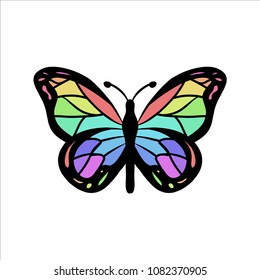 Vector butterfly full color
