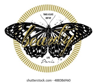 Vector Butterfly Graphic for T-shirt