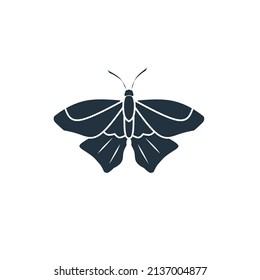 vector butterfly icon in trendy flat style isolated on white background. Web and mobile app butterfly symbol design. Vector illustration.