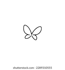 vector butterfly illustration line concept