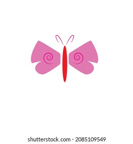 Vector butterfly illustration or logo or clip art