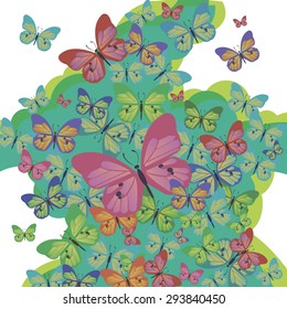 vector butterfly insect art white decorative color 