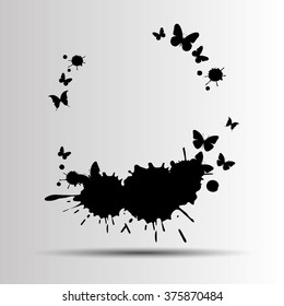 vector butterfly insect art white decorative color 