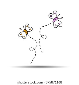 vector butterfly insect art white decorative color 