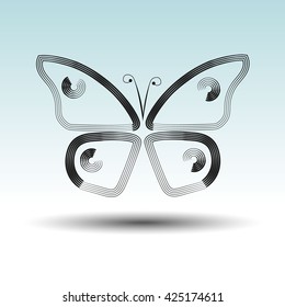 vector butterfly insect art white decorative color