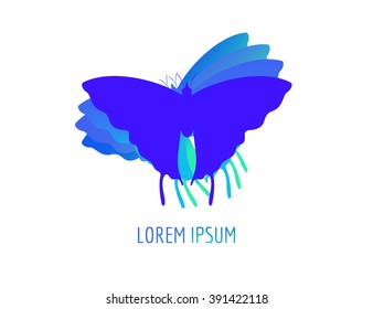 Vector butterfly logo.