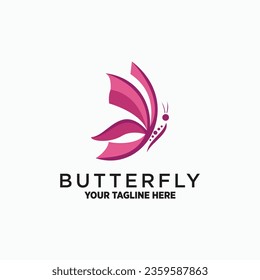 Vector butterfly logo design vector for maternity style with creative unique concept