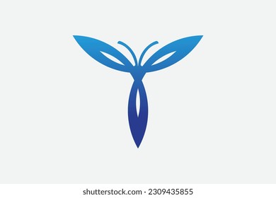 Plantilla de diseño de logotipo de mariposa vectorial