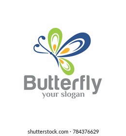 Vector butterfly logo free vector