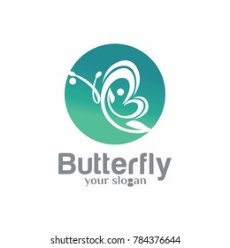 Vector butterfly logo free vector