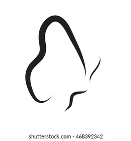 Vector butterfly logo on a white background.