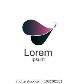 Vector butterfly logo. Spa salon logo, beauty salon icon, abstract identity
