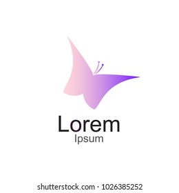 Vector butterfly logo. Spa salon logo, beauty salon icon, abstract identity