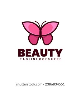 Vector butterfly mascot logo design