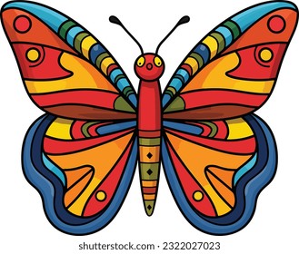 vector butterfly in multi color design 