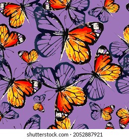 Patrón de mariposa vectorial para decoración, saludos o diseño.