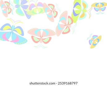 Vector butterfly seamless repeat pattern. Insect and star repeated ornament.