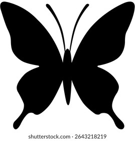 vector butterfly silhouette illustration isolated