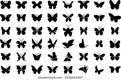 Silueta y ala de la mariposa del Vector para la camiseta y el diseño del logotipo.