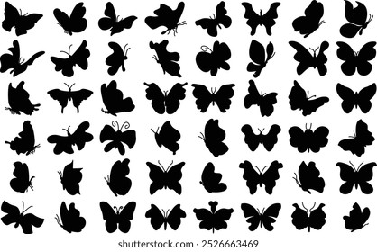 Silueta y ala de la mariposa del Vector para la camiseta y el diseño del logotipo.