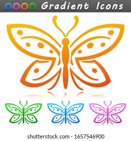 Vector butterfly symbol icon design