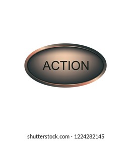 Vector button action, web design element
