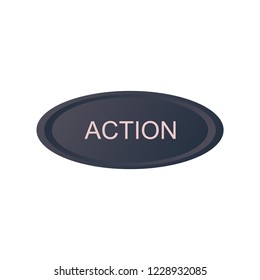 Vector button action, web design element