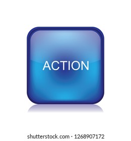 Vector button action, web design element