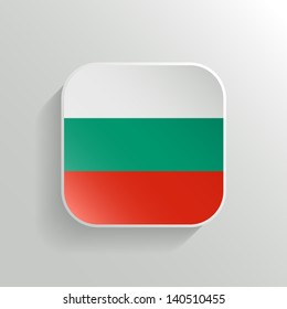 Vector Button - Algeria Flag Icon on White Background