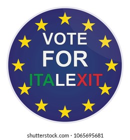 Vector button badge Vote for Italexit