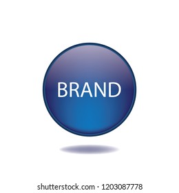 Vector button brand, web design element