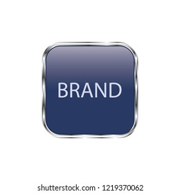 Vector button brand, web design element