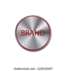 Vector button brand, web design element