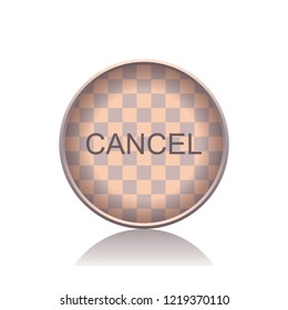 Vector button cancel, web design element