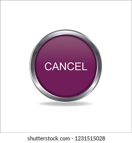 Vector button cancel, web design element