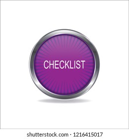 Vector button checklist, web design element